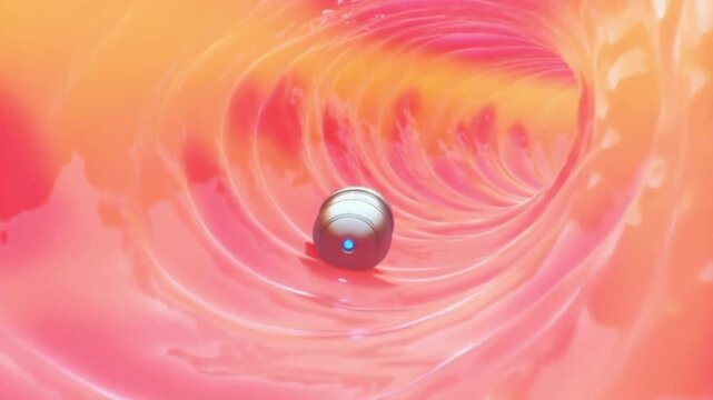 Tiny medical robot inside human intestine, Capsule endoscopy scanning digestive tract, Futuristic internal diagnostics by microbot