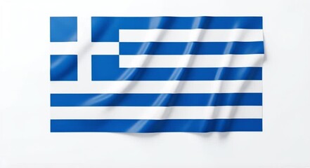 Dynamic Greek flag waving proudly in the breeze, a vibrant symbol of Hellenic heritage and independence day celebrations, patriotic and inspiring