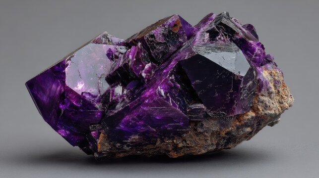 Exquisite Rare Sugilite Crystal from Wessels Mine, South Africa - Vibrant Purple Gemstone Isolated on Black Background (4.7cm)