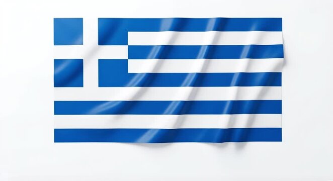 Dynamic Greek flag waving proudly in the breeze, a vibrant symbol of Hellenic heritage and independence day celebrations, patriotic and inspiring - Powered by Adobe