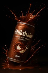  Dynamic Chocolate Milkshake Can Splash