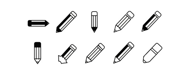 Pencil arrangement with equal sign concept illustration