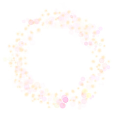 Glowing Circular Frame with Bokeh and Shimmer Effect