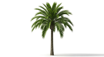 Obraz premium Lush palm tree evokes tropical vacation vibes for travel ads and summer designs instantly now