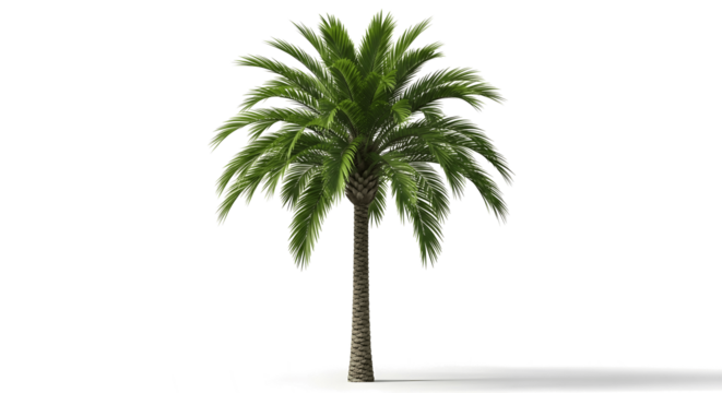 Lush palm tree evokes tropical vacation vibes for travel ads and summer designs instantly now