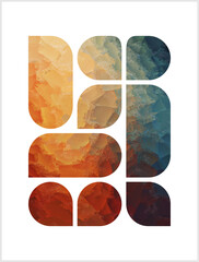 Poster designed with geometric shapes, White background, lines,  Banner, Poster, abstract, solid color for media, social networks, Graphic illustration, layered shadow blended gradient effect