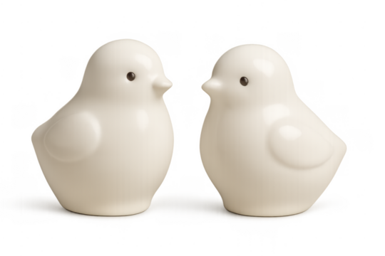 Ceramic bird couple representing love and connection