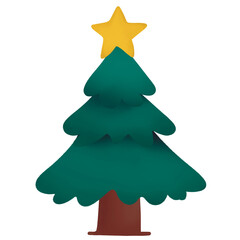 Festive Holiday Celebration, Christmas Tree, Home Interior, Illustration, Cheerful Atmosphere, Front View, Joyful Concepts
