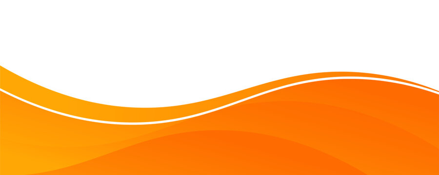 Vector orange line background curve element with white space for text and message design, overlapping layers, Modern