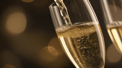 Celebratory Glass of Champagne in Elegant Setting for Special Occasions