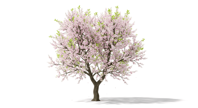 Beautiful pink blossom tree in full bloom, perfect for spring designs and nature themed projects.