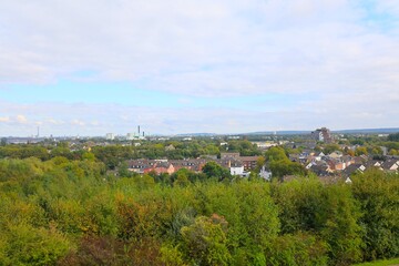 Blick auf die Stadt Duisburg im Ruhrgebiet