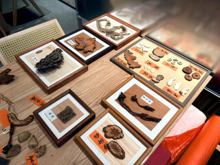 The table was covered with traditional Chinese medicinal herbs.