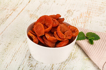 Dry sweet ripe aprocots heap