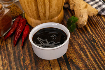 Asian unagi sauce in the bowl