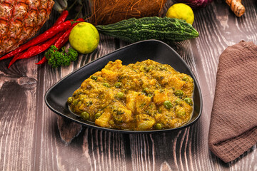 Aloo masala with green peas