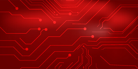 Red Circuit Board Technology Background