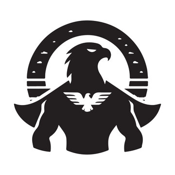 Eagle Superhero Silhouette: A Symbol of Strength and Power.
