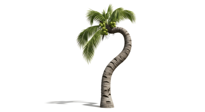 Tropical getaway vibes with this beautiful coconut palm tree, perfect for summer vacation designs