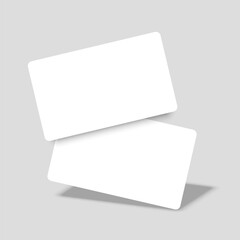 White business card icon in flat style. Blank template vector illustration on isolated background. Sticker, sheet, label, banner sign business concept.