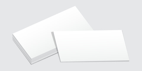 White business card icon in flat style. Blank template vector illustration on isolated background. Sticker, sheet, label, banner sign business concept.