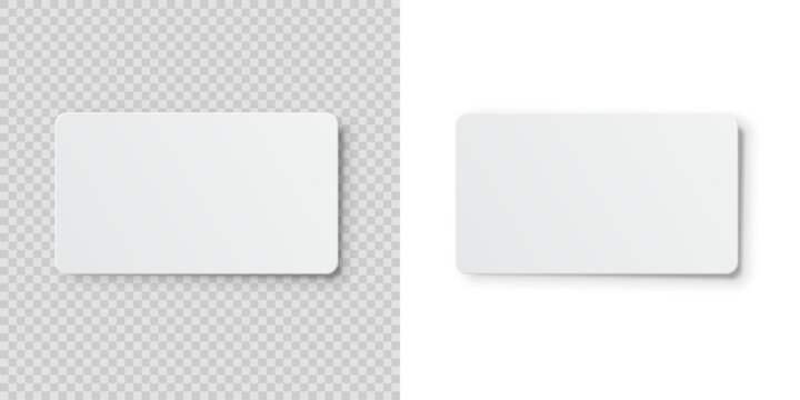 White business card icon in flat style. Blank template vector illustration on isolated background. Sticker, sheet, label, banner sign business concept.