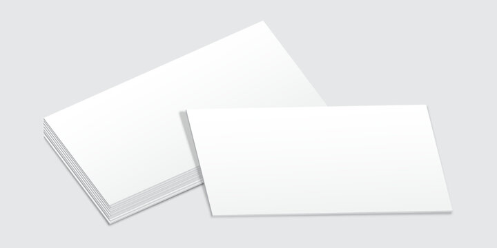 White business card icon in flat style. Blank template vector illustration on isolated background. Sticker, sheet, label, banner sign business concept.