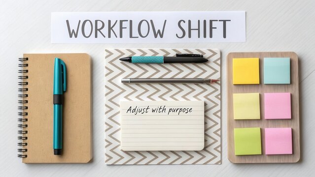 Organizational tools and motivational message for productivity improvement in modern workspace design and workflow optimization