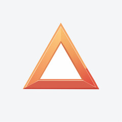 Triangle abstrait stylisé vectoriel isolé