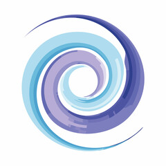 Illustration design plat de symbole spiralé moderne