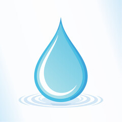 Goutte d’eau stylisée isolée symbole de pureté