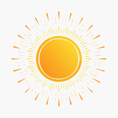 Illustration moderne de soleil minimaliste isolé