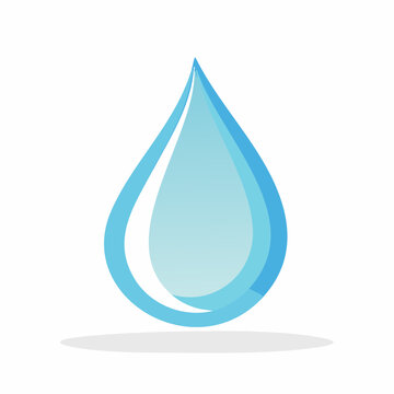  goutte d'eau bleu isol&eacute;e