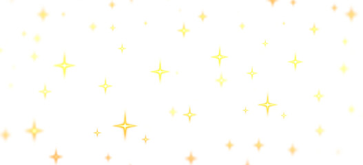 Abstract festive background with gold stars glitter.Glowing light flare, confetti, gold sparkle stars. Abstract magic dust, yellow shiny glow stars, celebration pattern transparent.