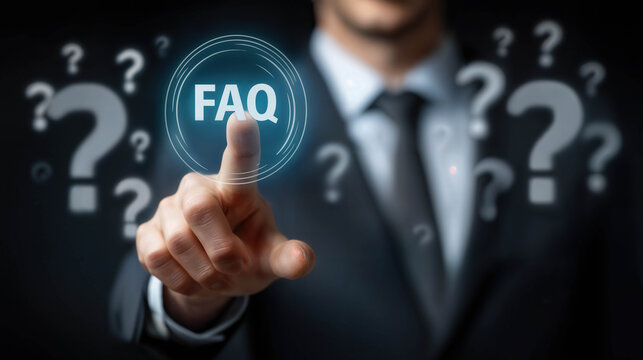 User engages with FAQ button on a digital platform