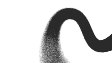 Black Spray Paint Stencil Curve | Grunge Brush Stroke