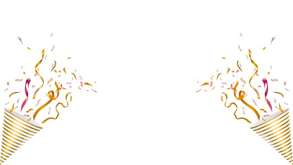 Sparse Falling Gold Confetti Particles Element