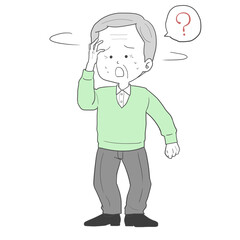 道に迷ったシニア男性　はてな