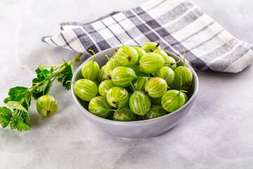 Ripe sweet juicy green gooseberry