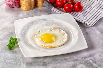 Roasted one egg for breakfast