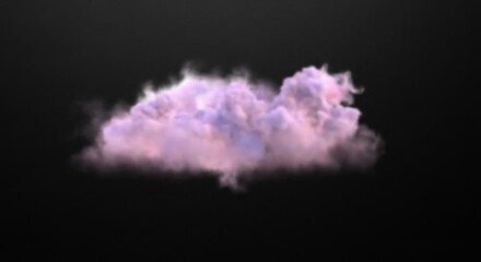 Soft fluffy pink cloud smoke floating gently in dark background. Nature and atmosphere concept - Powered by Adobe