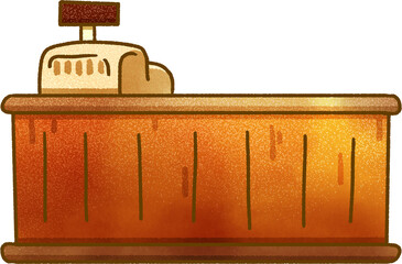 Bakery Checkout Counter Illustration