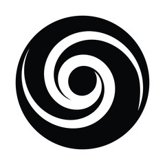 Creative Spiral Circle Logo Minimalist Abstract Design Concept Vector Illustration