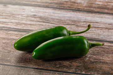 Raw ripe green jalapeno pepper
