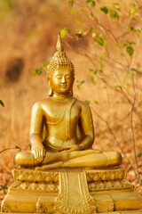 Fototapeta premium Buddha sculpture in Aurangabad Caves India