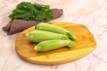 Green young small baby zucchini