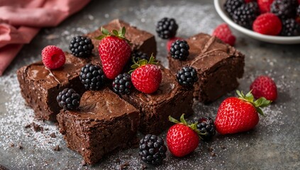 Chocolate Decadence. A Study in Textures, Colors, and Sweet Forms an Artistic Composition.