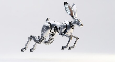 Rabbit Robot Design Digital Art 3D Rendering Futuristic Concept Innovation Machine Tech Artificial Intelligence Animal Technology