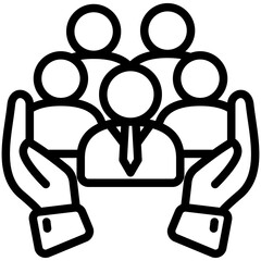 Community Care Mini Illustration Icon. Use For Modern Concept, Print, Ui, Ux Kit, Web And App Development. Vector Related To Business Finance, Management And More