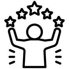 Confidence Mini Illustration Icon. Use For Modern Concept, Print, Ui, Ux Kit, Web And App Development. Vector Related To Business Finance, Management And More